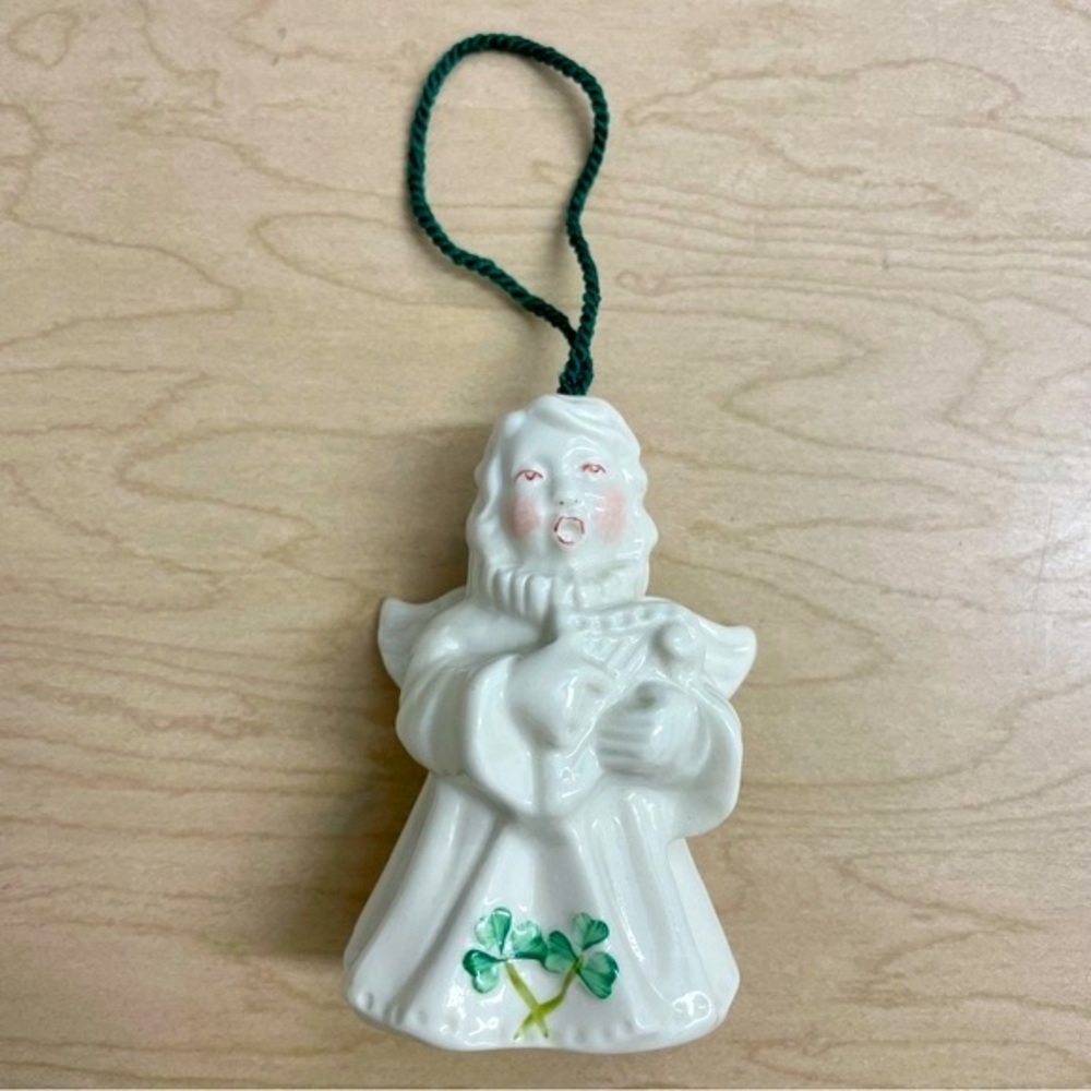 New Belleek Pottery Ornament Choir of Angels Harp Ireland Porcelain Christmas